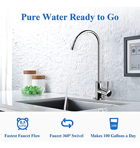 Sistema Filtracin Agua Ro 4 Etapas Geekpure - Porttil 100 Gp