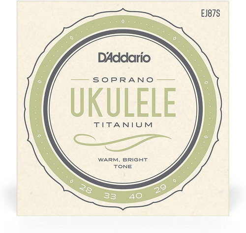 Daddario Ej87s Cuerdas Para Ukulele Soprano De Titanio