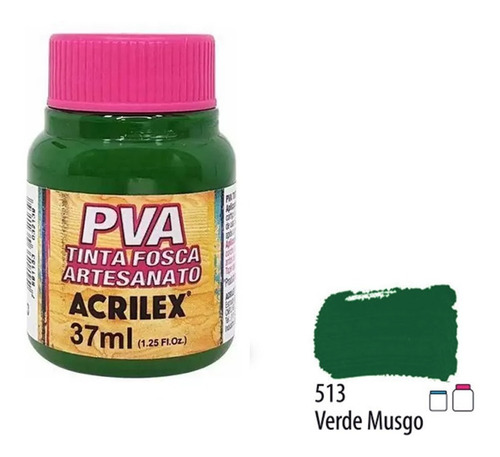 Kit C/ 6 Tintas Pva Fosca P/ Artesanato 37ml Acrilex