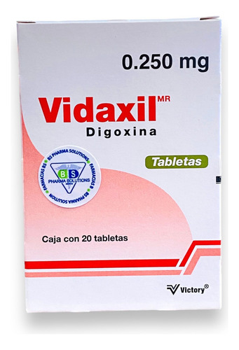 Vidaxil Digoxina 0.250 Mg C/20 Tabletas / Victory