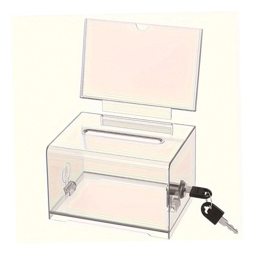 Caja De Recaudación De Fondos Frasco Transparente Para