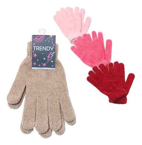 Guante Chenille Trendy Abrigado Frio Invierno Otoño