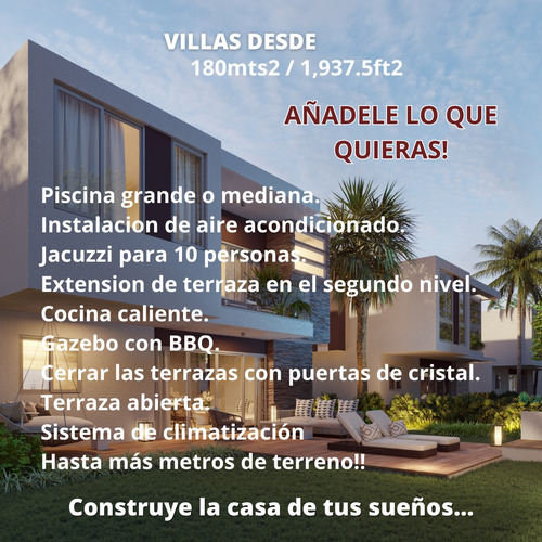 Imagen 2 de 16 de Hermoso Proyecto De Villas En Cap Cana. Añadele Todo Lo Que Quieras!!! Desde Piscina Hasta Más Metros De Terreno. Algo Realmente A Tu Gusto!