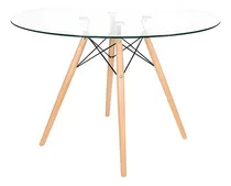 Comprar Mesa De Comedor Modelo Eames De Vidrio 100 Cm X 75 Cm