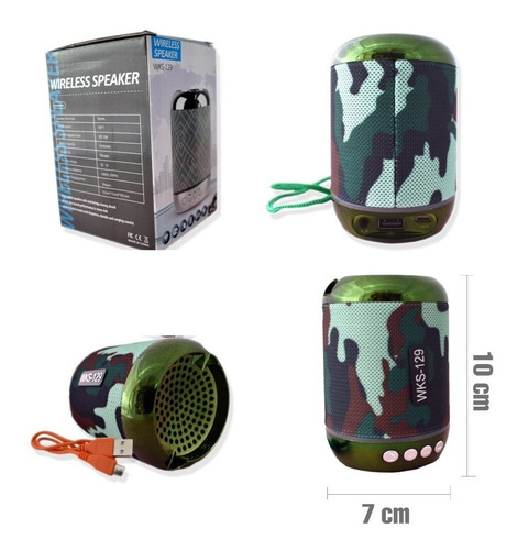 Imagem 2 de 3 de Mini Caixa De Som Mp3 Sem Fio Bluetooth Wireless 5 Watts