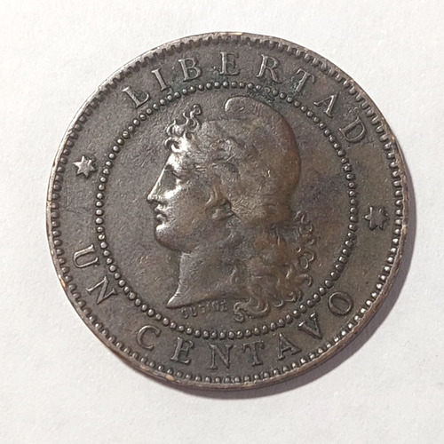 Moneda Argentina 1 Centavo, 1883 Cobre Km# 32 - 686