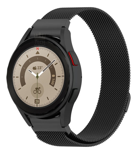 Pulseira Redge Metal Para Galaxy Watch 5 Pro 45mm Sm-r920 Cor Preto