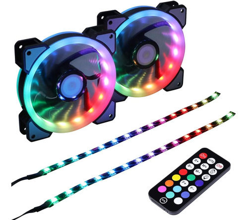 Leddess Rainbow Led Ventilador De Caja Con Controlador Para 