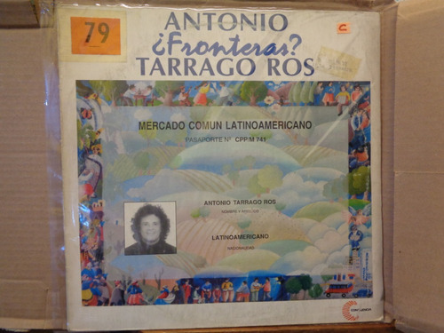 Antonio Tarrago Ros Fronteras?  Disco Lp Vinilo  G