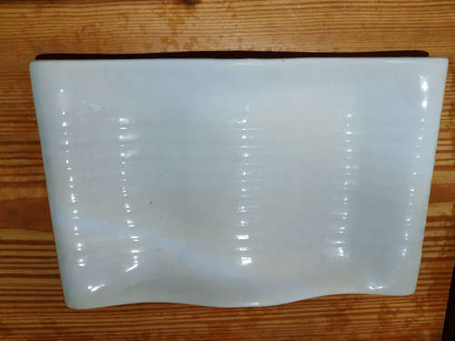 Imagen 5 de 5 de Plato En Cerámica Blanco Rectangular De 25 Cm X 16 Cm