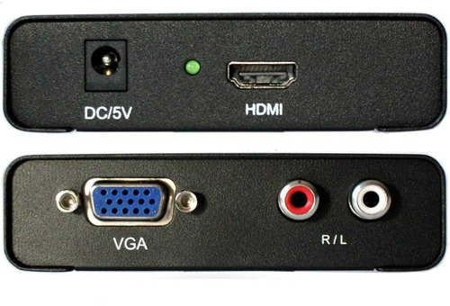Adaptador Conversor Vga A Hdmi Metálico Energizado Con Audio