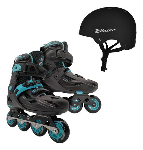 Patines Freeskate Ajustables Urbano Uso Rudo Slalom + Casco