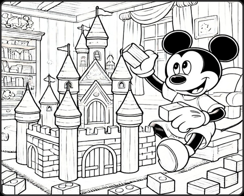 Livro De Colorir Mickey Capa Dura
