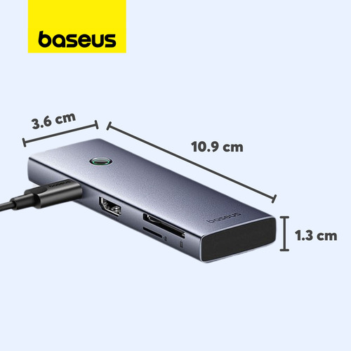 Hub Adaptador Usb-c 7 En 1 Baseus Hdmi Usb 3.0 Vga Pd