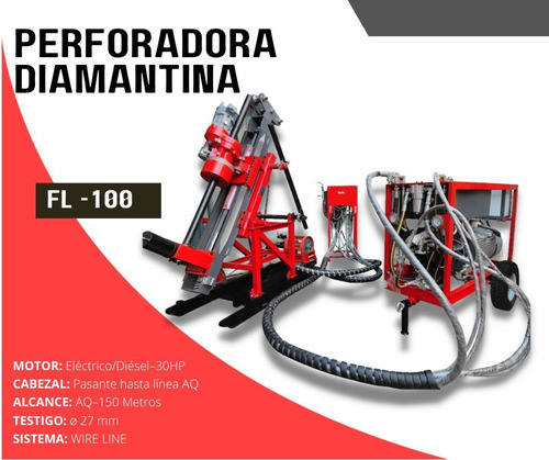 Diamantina Fl-100 / Perforación De 150 Metros /equipo Minero