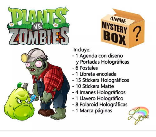 Plantas Vs Zombie Caja Misteriosa Mystery Box Juego Agenda