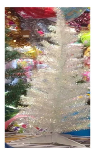 Arbol De Navidad 1 Mt Colores Pastel Janel Blanco Iridiscent