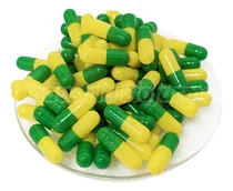 Comprar Mil Capsulas Vacias De Gelatina #0, #1 Juntas Verde\u002Famarillo