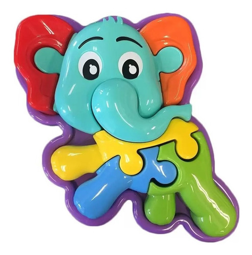 Puzzle Rompecabezas Encastrable Elefante 3d - Calesita