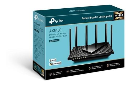 Router Tp-link Ax73 Wi Fi 6 Dual Band Procesador 1,5 Ghz