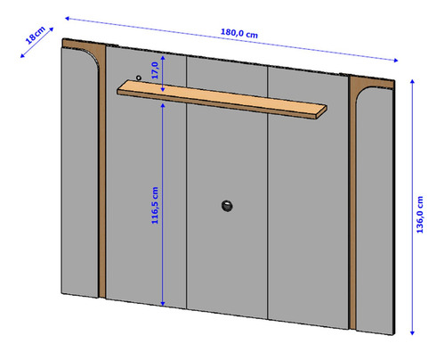 Panel Rack Tv 75 Hoga Maresias Blanco Invierno Pistacho