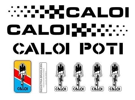 Adesivo Para Bicicleta Caloi Poti Pretos Vtg81