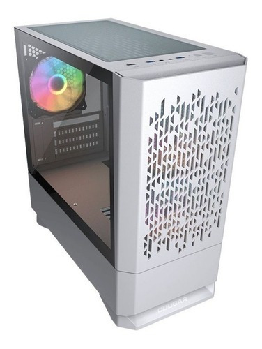 Capa Gabinete Gamer Mini Tower Cougar Mg140 Compact Argb Wh
