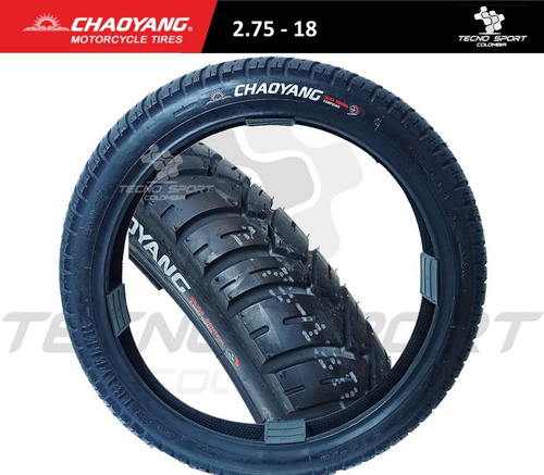 Imagen 4 de 10 de Llanta Moto Chaoyang 2.75 - 18 Silica Control Nkd Eco Deluxe