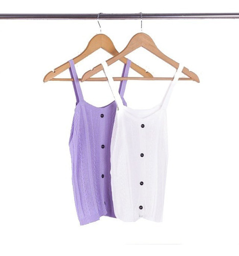 Musculosa Jazmin Tejida Lila - Figuera Indumentaria