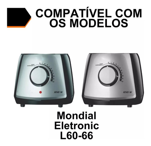 Copo Liquidificador Mondial Eletronic Tam Preta Translucido