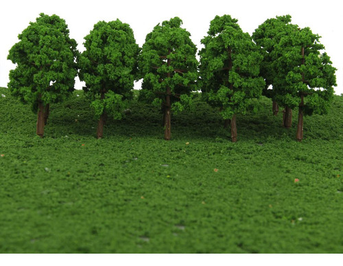 L 40pcs Modelo De Plástico Tress Train Railroad Scenery 1: