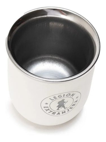 Imagen 3 de 4 de Mate Clasico Acero Inoxidable 150ml Legion Extranjera Color Blanco