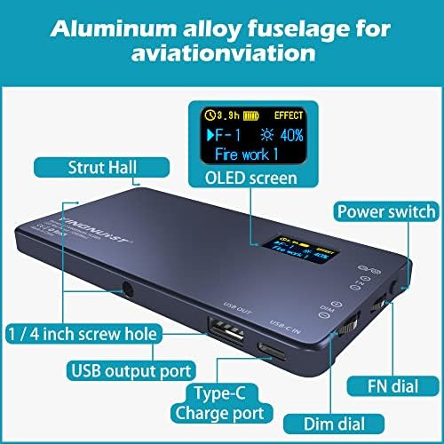 Cámara De Video Portátil Led 4000mah Panel De Color Rgb Con