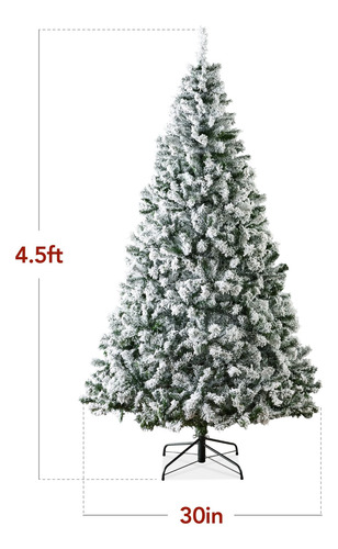 Árbol De Navidad Best Choice Products, Forjado En Nieve De 4