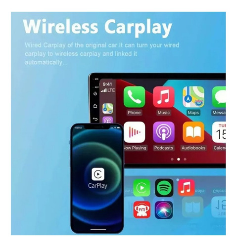 / Adaptador Carplay Sem Fio 2 Em 1, Conversor Automático