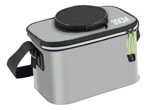 Cubo De Pesca Portátil Live Container Gris 30 Cm X 20 Cm X 2