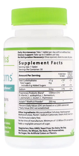 Hyperbiotics Pro-moms 5 Billions Cfu 6 Strains 30 Tabletas Sabor Sin Sabor