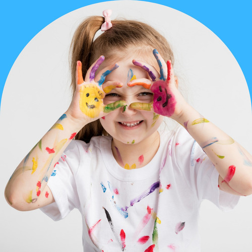 Kit Arte Infantil Bastidor Cuadro Lienzo Pintura Pincel Niño