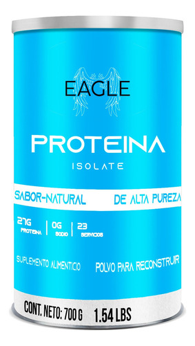 Suplemento Polvo Protein Isolate 700g Eagle Sabores Sabor Natural