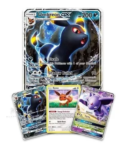 Jogo de Cartas Pokemon Box Coleção Premium Umbreon/Espeon GX