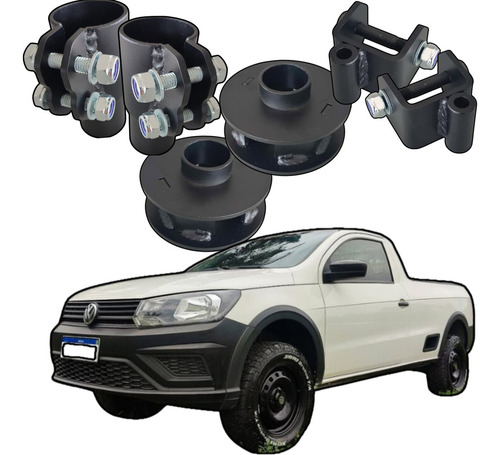 Kit Calços Suspensão 2 Polegadas Volks Saveiro 2009 A 2025
