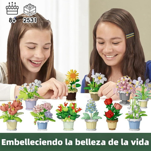Juguetes Bloques De Construcción De Bonsái Flores Botanical