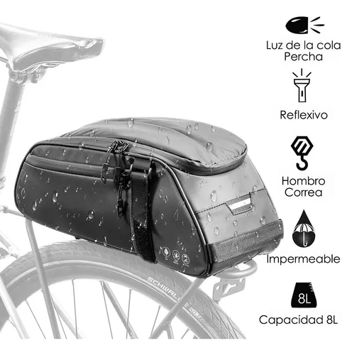 Bolsa impermeable para sillín de bicicleta, bolsa de almacenamiento de  alforjas de montaña, ciudad, carretera, ciclismo, PU, herramientas de