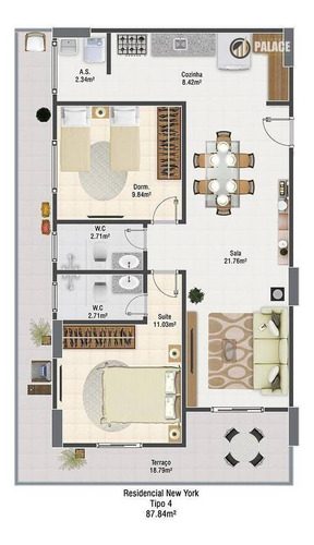 Apartamento Com 2 Dormitórios À Venda, 98 M² Por R$ 520.000,00 - Caiçara - Praia Grande/sp - Ap2680