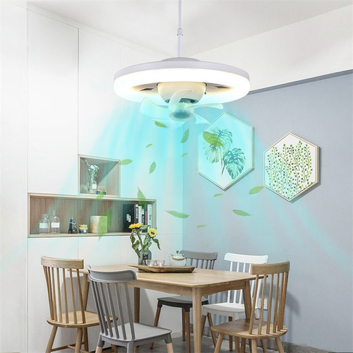 Rotação De 360° Com Luz Led De Ventilador De Teto Com Contro