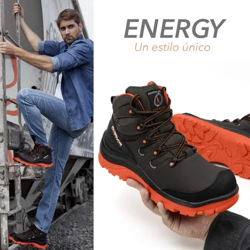 Calzado De Seguridad Negro Egy Caf Naranja Riverline Env o gratis