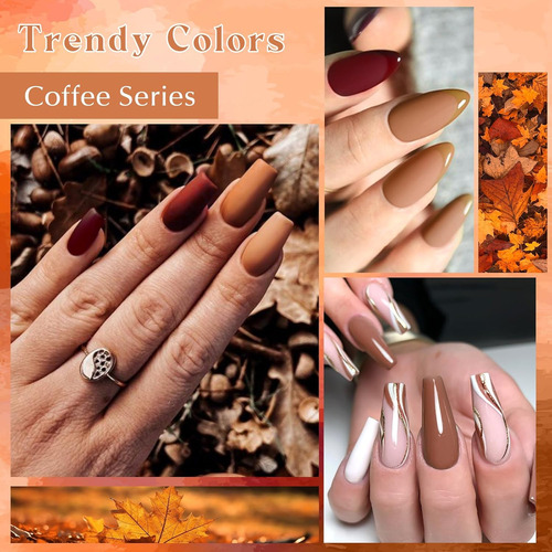 Juego De Esmaltes De Uñas De 12 Colores Para Otoño E Inviern