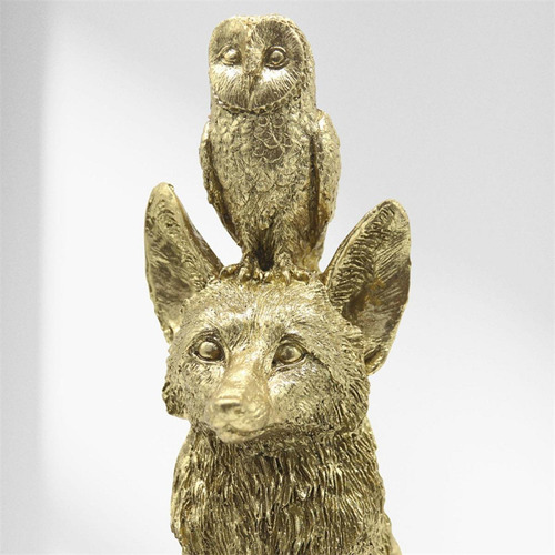 Estatuilla De Búho Y, Escultura De Animales, Artesanía De