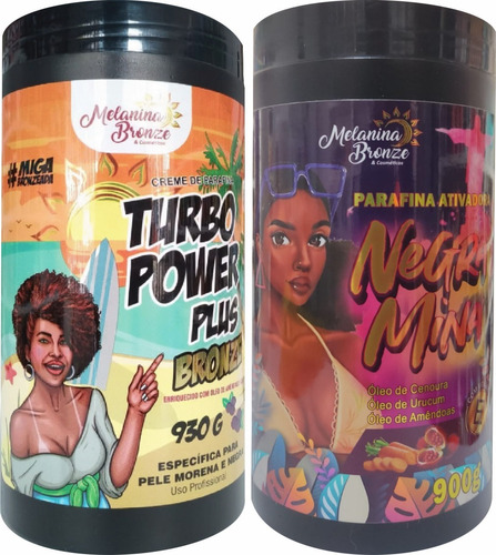 Parafina Turbo Power Plus Pele Morena+ Negra Mina - Melanina