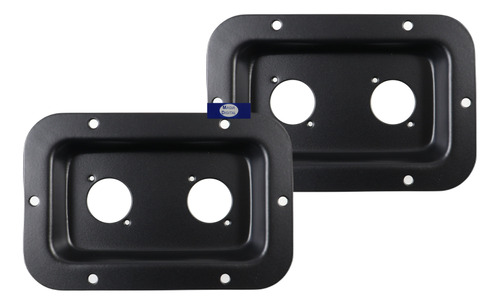 Tapa Placa 2 Orificios P/ Bafle Metalica 2conectores 045-598